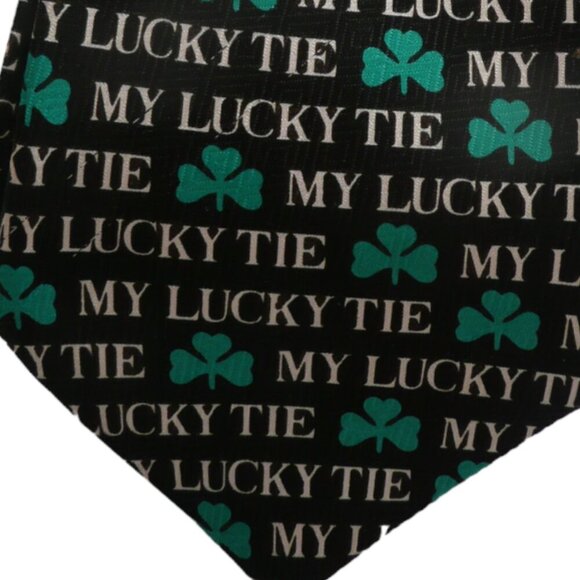 Deborah Necktie St Patrick’s Day Tie Lucky Shamrock Novelty Men's Accessories - Picture 2 of 3